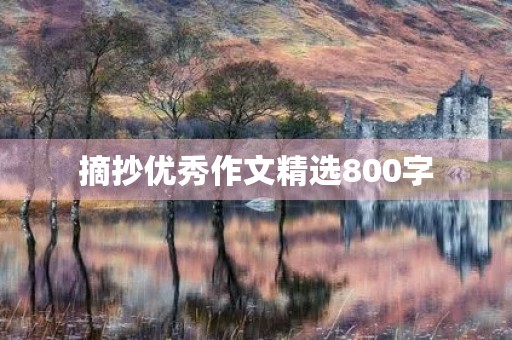 摘抄优秀作文精选800字 摘抄优秀作文精选800字
