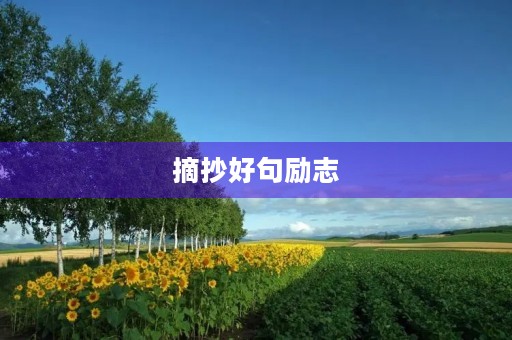 摘抄好句励志(摘抄好句励志体育生) 摘抄好句励志(摘抄好句励志体育生)