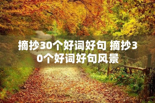 摘抄30个好词好句 摘抄30个好词好句风景 摘抄30个好词好句 摘抄30个好词好句风景