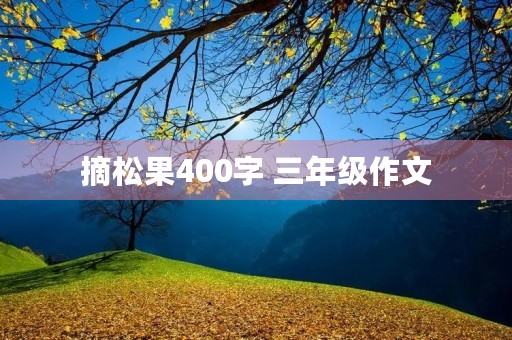 摘松果400字 三年级作文