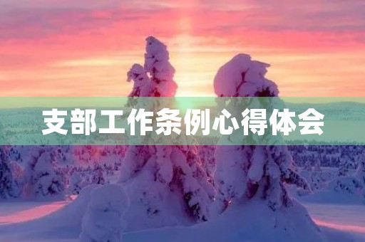支部工作条例心得体会(学习《中国共产党支部工作条例(试行)》心得体会8篇) 支部工作条例心得体会(学习《中国共产党支部工作条例(试行)》心得体会8篇)