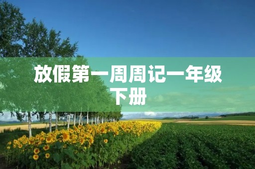放假第一周周记一年级下册