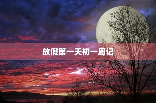 放假第一天初一周记 放假第一天初一周记