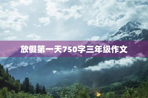 放假第一天750字三年级作文