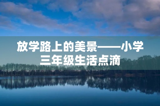 放学路上的美景——小学三年级生活点滴