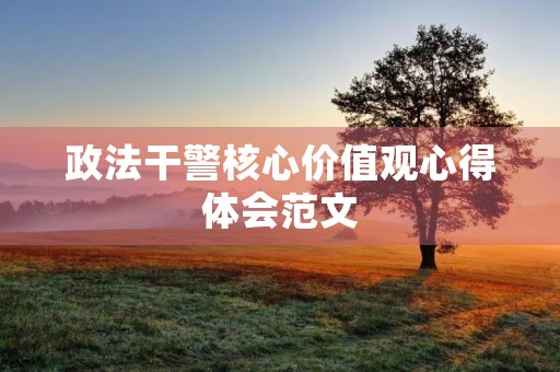政法干警核心价值观心得体会范文