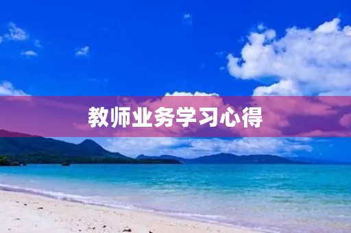 教师业务学习心得