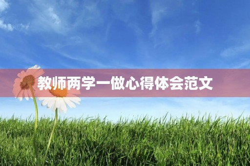 教师两学一做心得体会范文