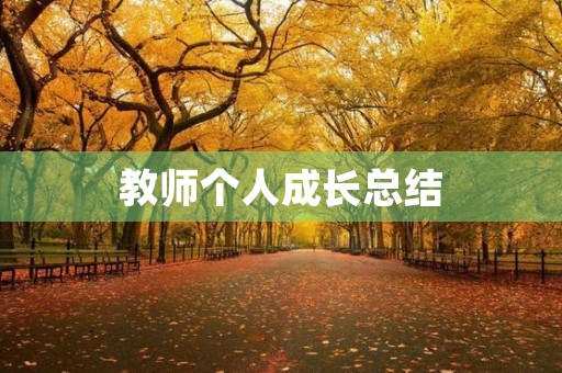 教师个人成长总结