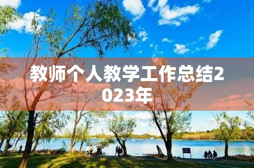 教师个人教学工作总结2023年