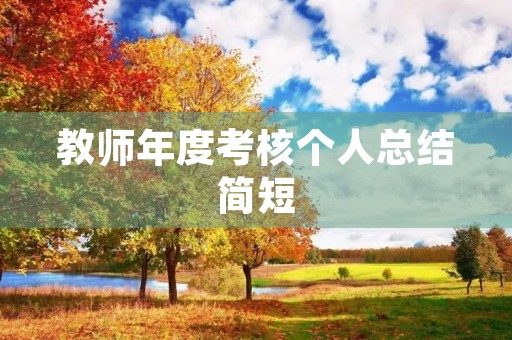 教师年度考核个人总结简短