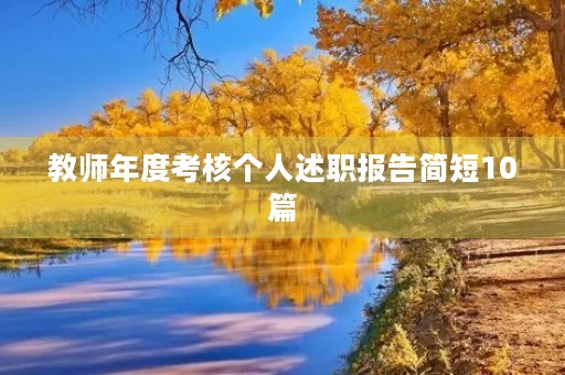教师年度考核个人述职报告简短10篇