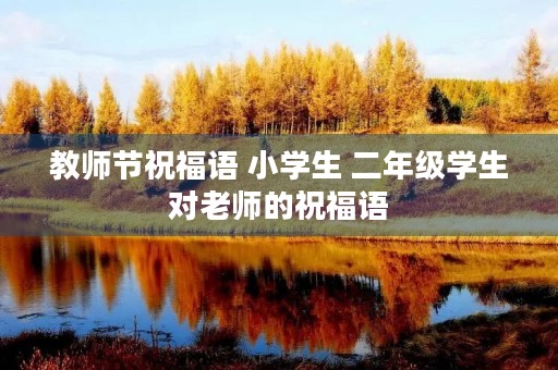 教师节祝福语 小学生 二年级学生对老师的祝福语