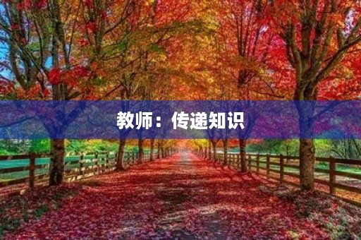 教师:传递知识,引领未来 教师:传递知识,引领未来