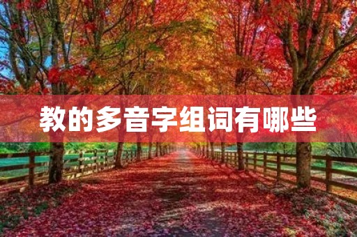 教的多音字组词有哪些(教的拼音)