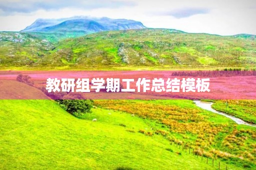 教研组学期工作总结模板