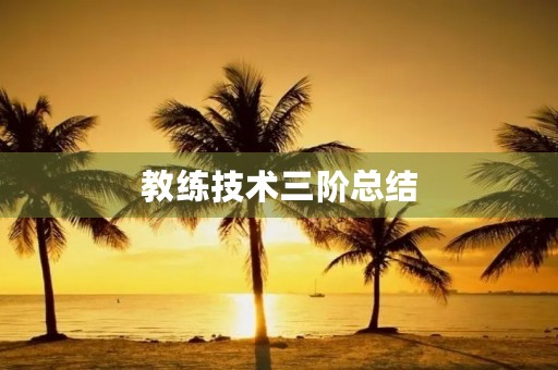 教练技术三阶总结