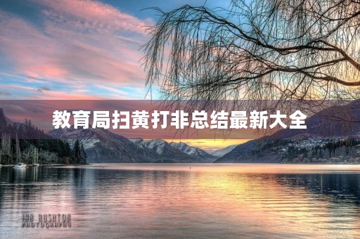 教育局扫黄打非总结最新大全