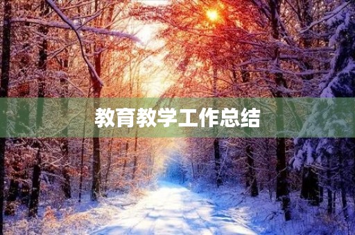 教育教学工作总结
