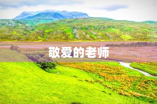 敬爱的老师,感恩您的辛勤付出 敬爱的老师,感恩您的辛勤付出
