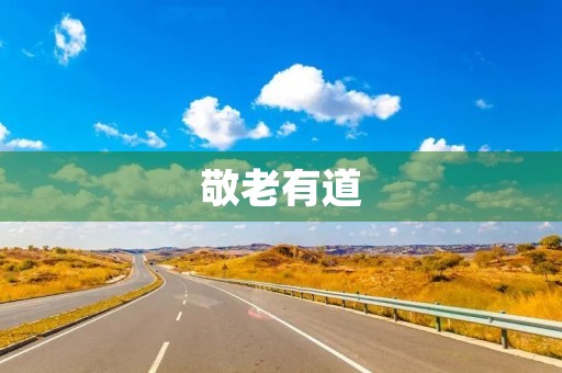 敬老有道，传承美德