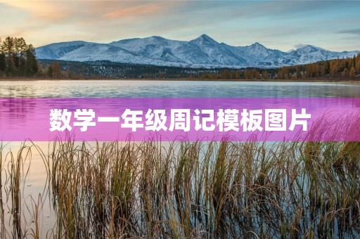 数学一年级周记模板图片