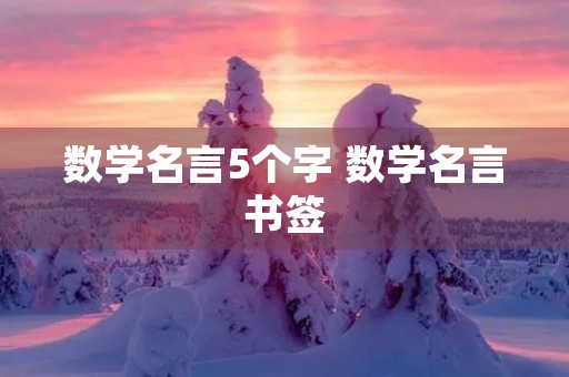 数学名言5个字 数学名言书签 数学名言5个字 数学名言书签