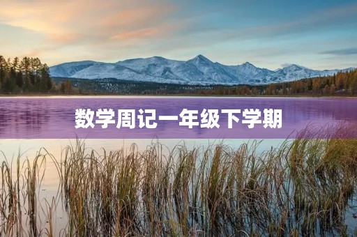 数学周记一年级下学期