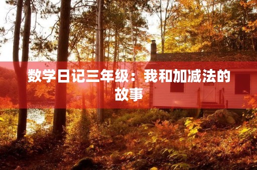数学日记三年级:我和加减法的故事 数学日记三年级:我和加减法的故事