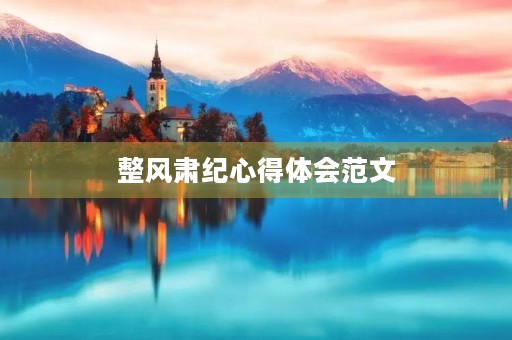 整风肃纪心得体会范文