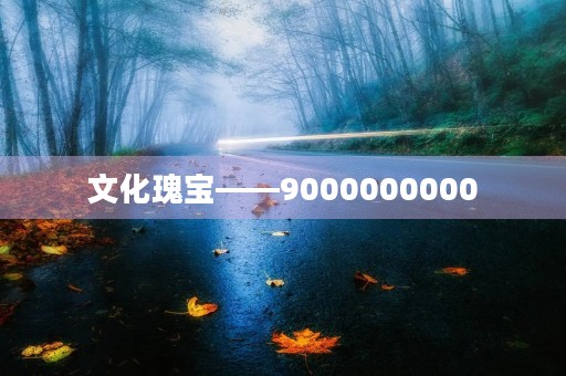 文化瑰宝——9000000000 文化瑰宝——9000000000