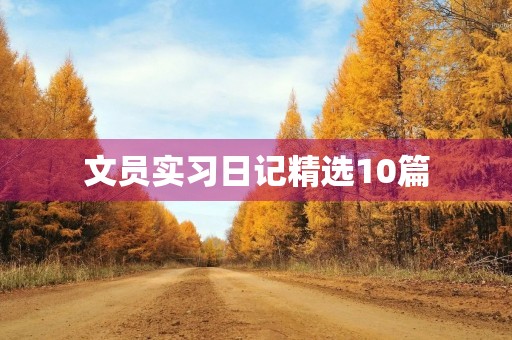文员实习日记精选10篇 文员实习日记精选10篇