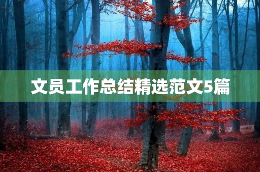 文员工作总结精选范文5篇