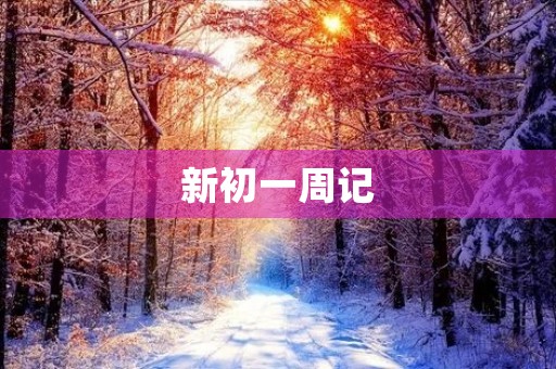 新初一周记 新初一周记