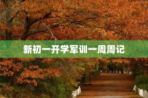 新初一开学军训一周周记 新初一开学军训一周周记