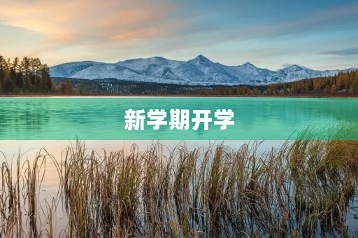 新学期开学，我的期望与计划