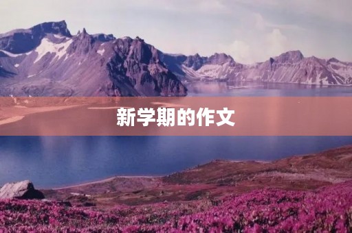 新学期的作文