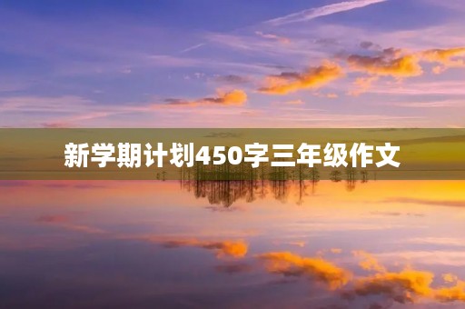 新学期计划450字三年级作文 新学期计划450字三年级作文