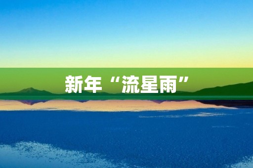 新年“流星雨” 新年“流星雨”