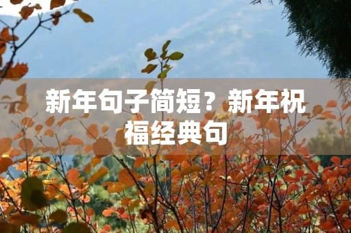 新年句子简短？新年祝福经典句