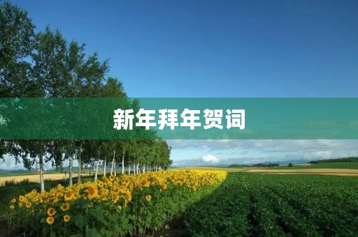 新年拜年贺词