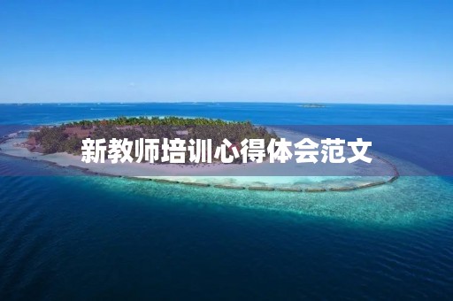新教师培训心得体会范文