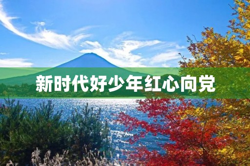 新时代好少年红心向党 新时代好少年红心向党