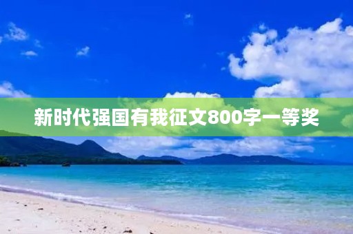 新时代强国有我征文800字一等奖 新时代强国有我征文800字一等奖