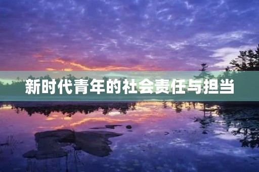 新时代青年的社会责任与担当