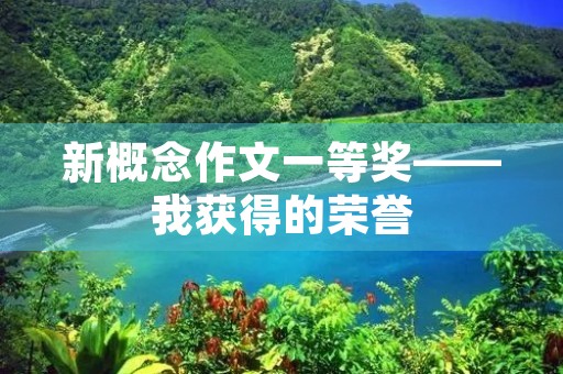 新概念作文一等奖——我获得的荣誉 新概念作文一等奖——我获得的荣誉