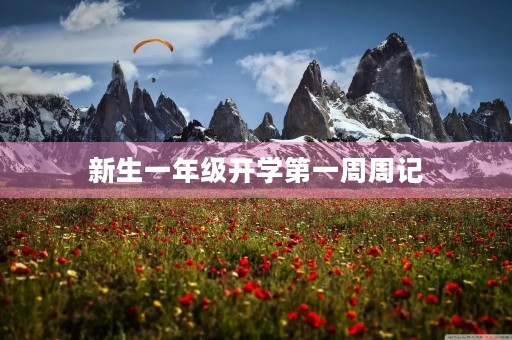 新生一年级开学第一周周记 新生一年级开学第一周周记