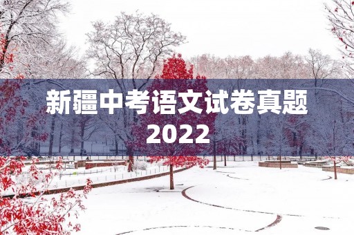 新疆中考语文试卷真题2022 新疆中考语文试卷真题2022