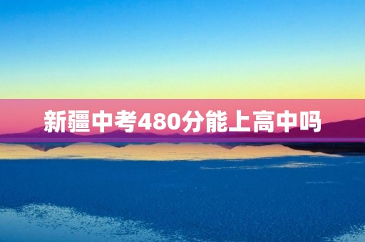 新疆中考480分能上高中吗