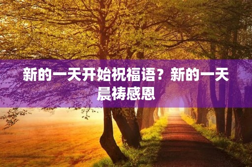 新的一天开始祝福语？新的一天晨祷感恩
